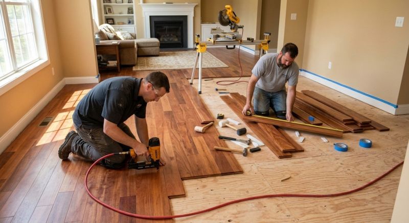Cherry Floor Installation in Bellevue, WA
