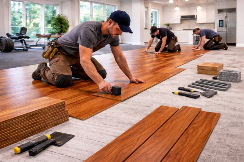 Cherry Floor Installation in Enumclaw, WA