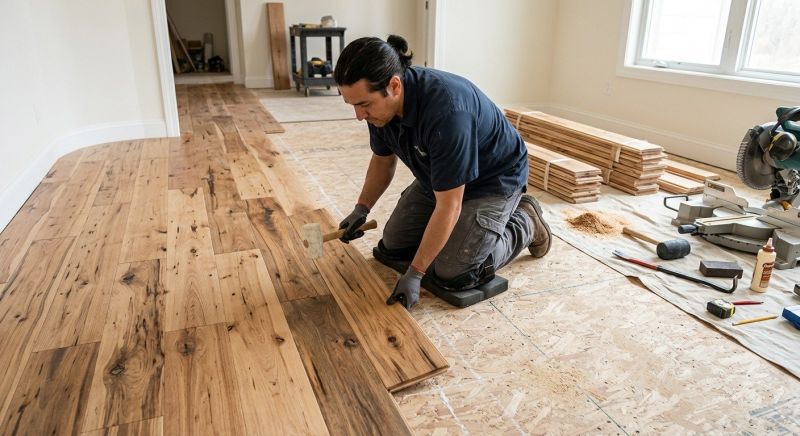 Hickory Floor Installation in King County, WA