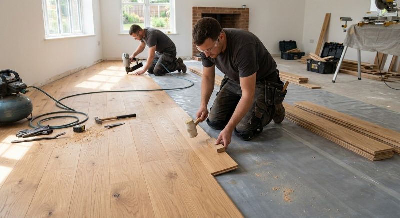 Oak Floor Installation in Enumclaw, WA