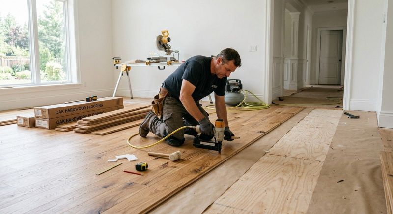 Oak Floor Installation in Olalla, WA