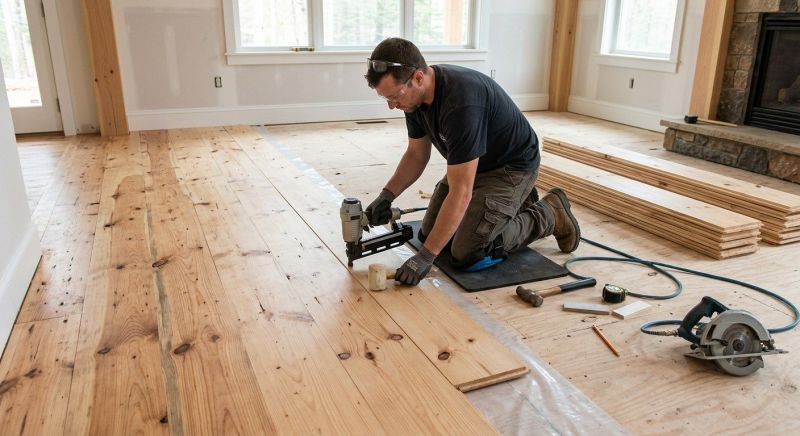 Pine Floor Installation in King County, WA