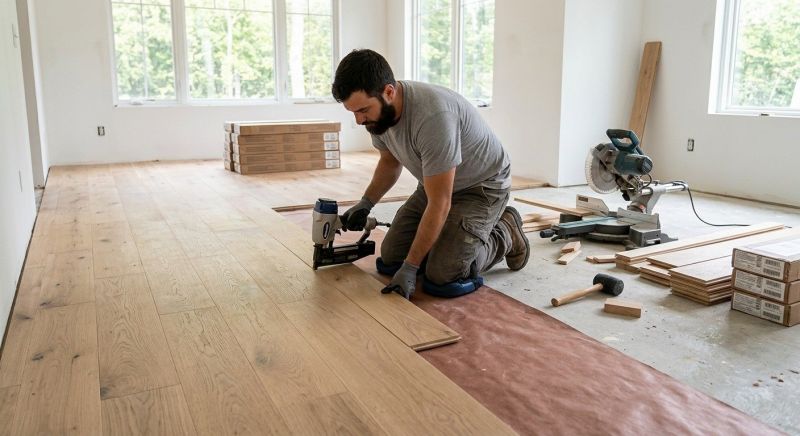 White Oak Floor Installation in King County, WA